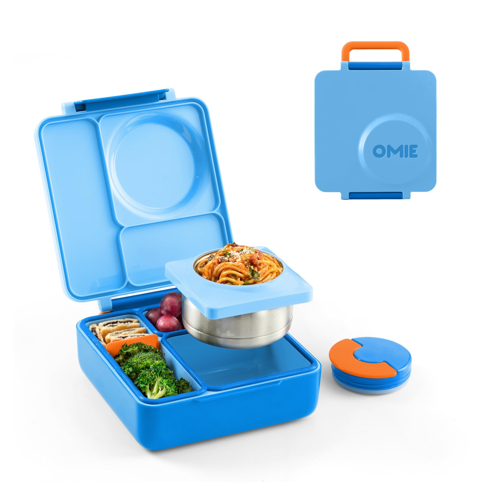 Omie OmieBox Kids Insulated Leakproof Bento Lunch Box with Food Jar (Pink Berry)