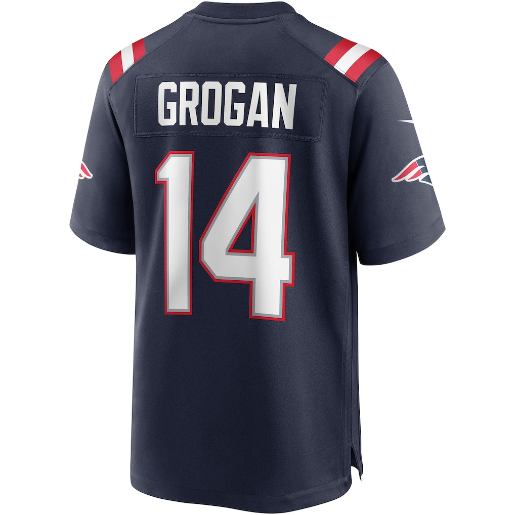 Fenge NE.Patriots #14 Steve Grogan Navy Game Retired Player Jersey