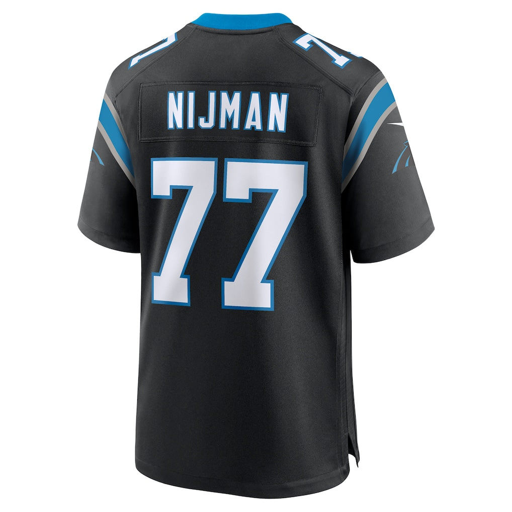 Fenge C.Panthers #77 Yosh Nijman Black Game Jersey