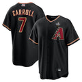 Fenge A.Diamondbacks #7 Corbin Carroll Player Black World Series Replica Personalized Stitched Jerseys