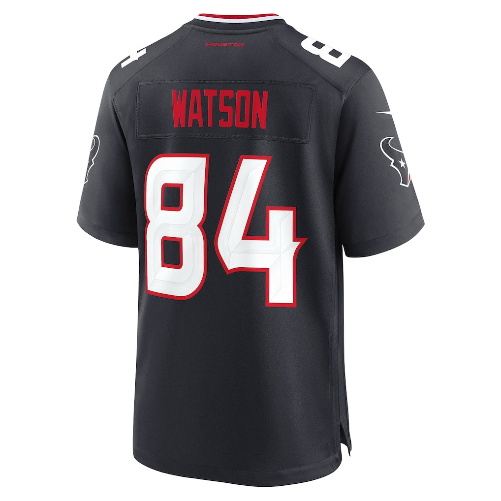 Fenge H.Texans #84 Justin Watson Navy Team Game Jersey