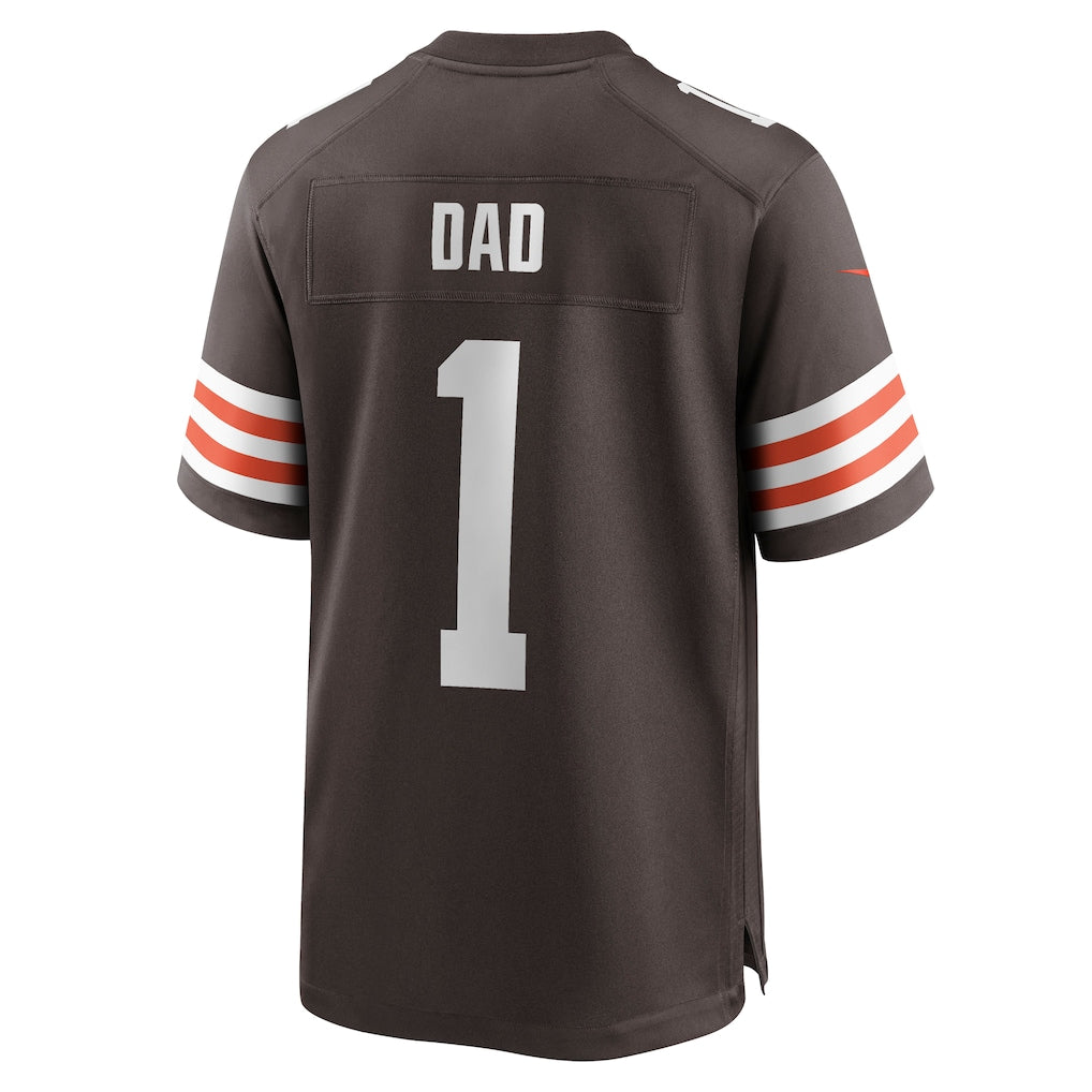Fenge C.Browns #1 Dad Brown Game Jersey