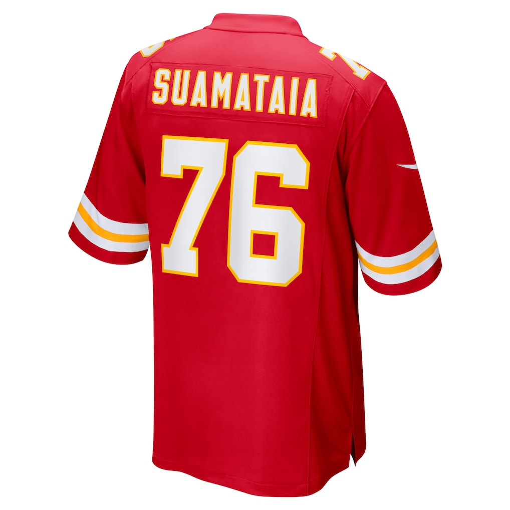 Fenge KC.Chiefs #76 Kingsley Suamataia Red Game Jersey
