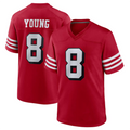 Fenge #8 Steve Young Player SF.49ers Scarlet Alternate Game Stitched Jerseys