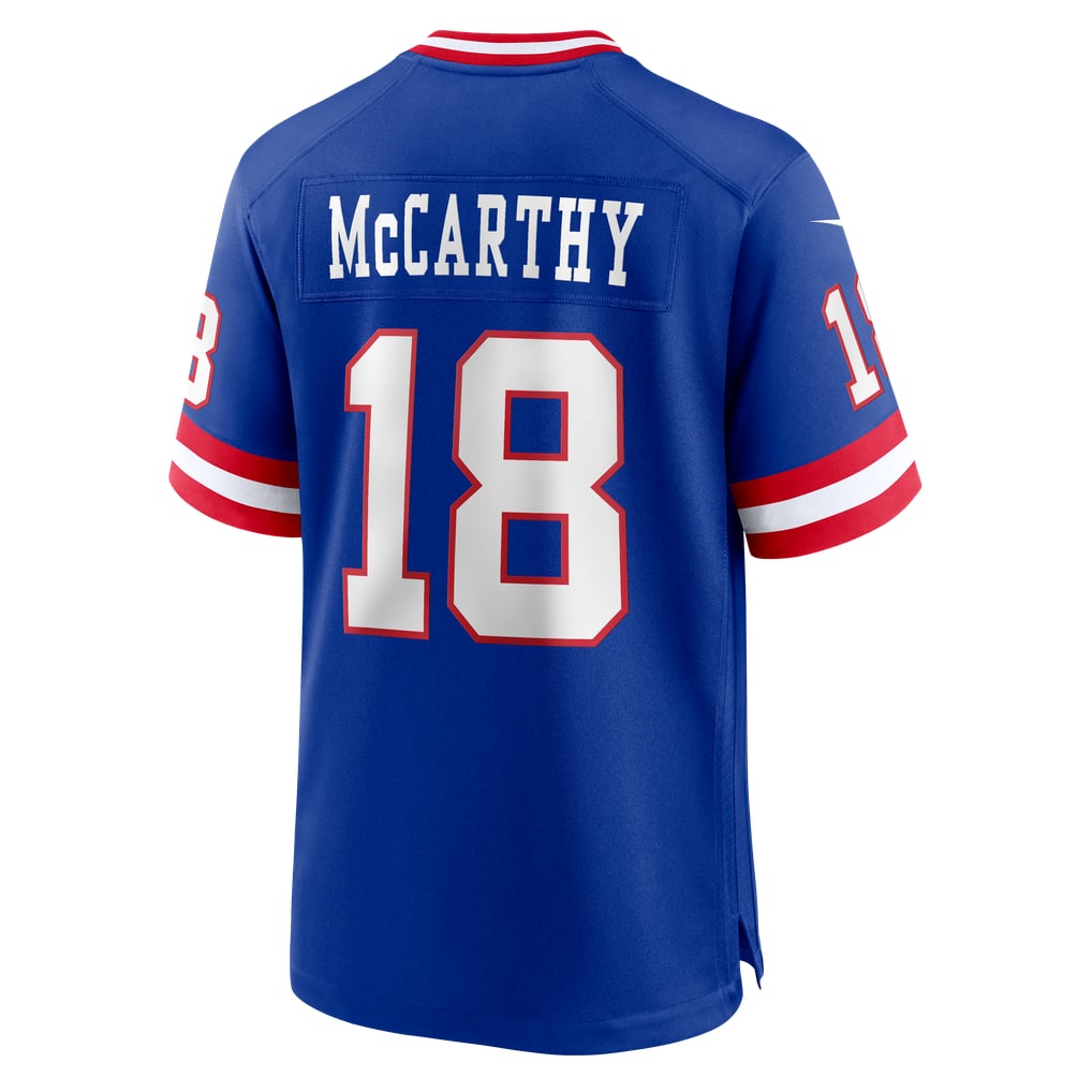 Fenge NY.Giants #18 J.J. McCarthy Royal Alternate Legacy Game Jersey