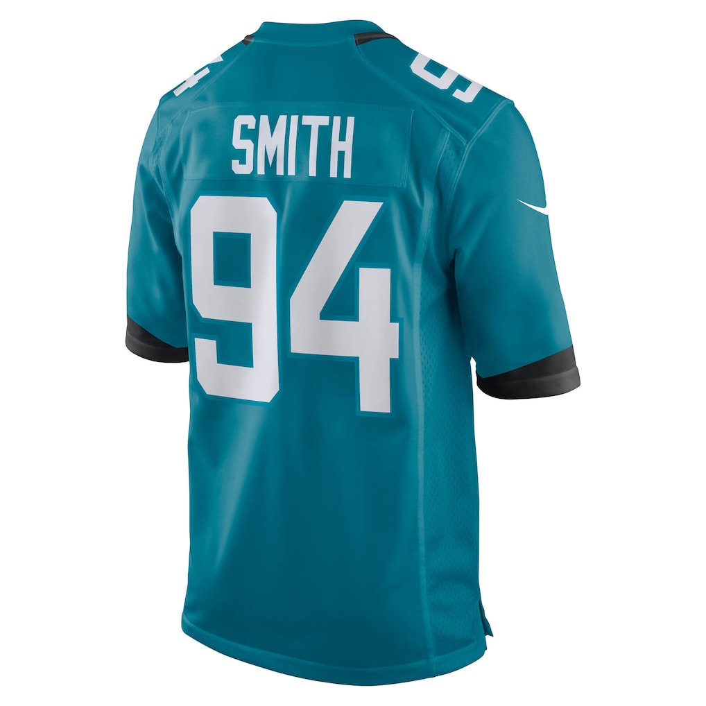 Fenge J.Jaguars #94 Maason Smith Teal Team Game Jersey