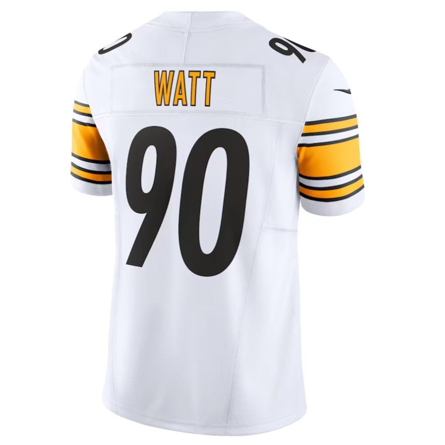 Fenge #90 T.J. Watt Player P.Steelers White Vapor F.U.S.E. Limited Stitched Jersey