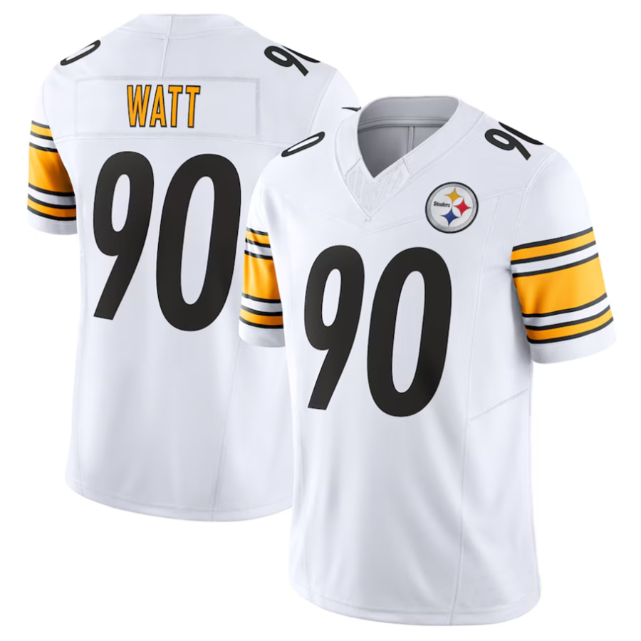 Fenge #90 T.J. Watt Player P.Steelers White Vapor F.U.S.E. Limited Stitched Jerseys