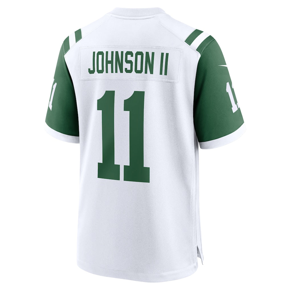 Fenge NY.Jets #11 Jermaine Johnson II White Classic Alternate Game Jersey