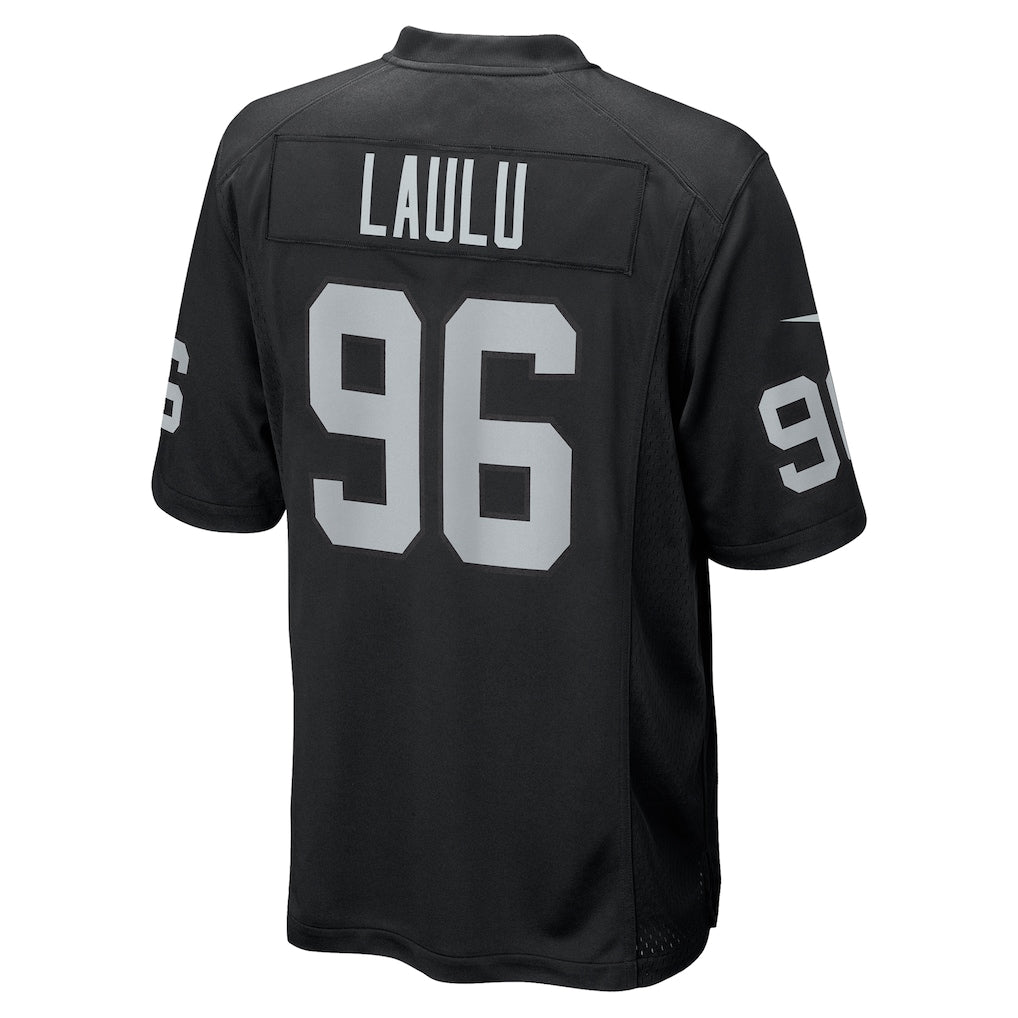 Fenge LV.Raiders #96 Jonah Laulu Black Team Game Jersey