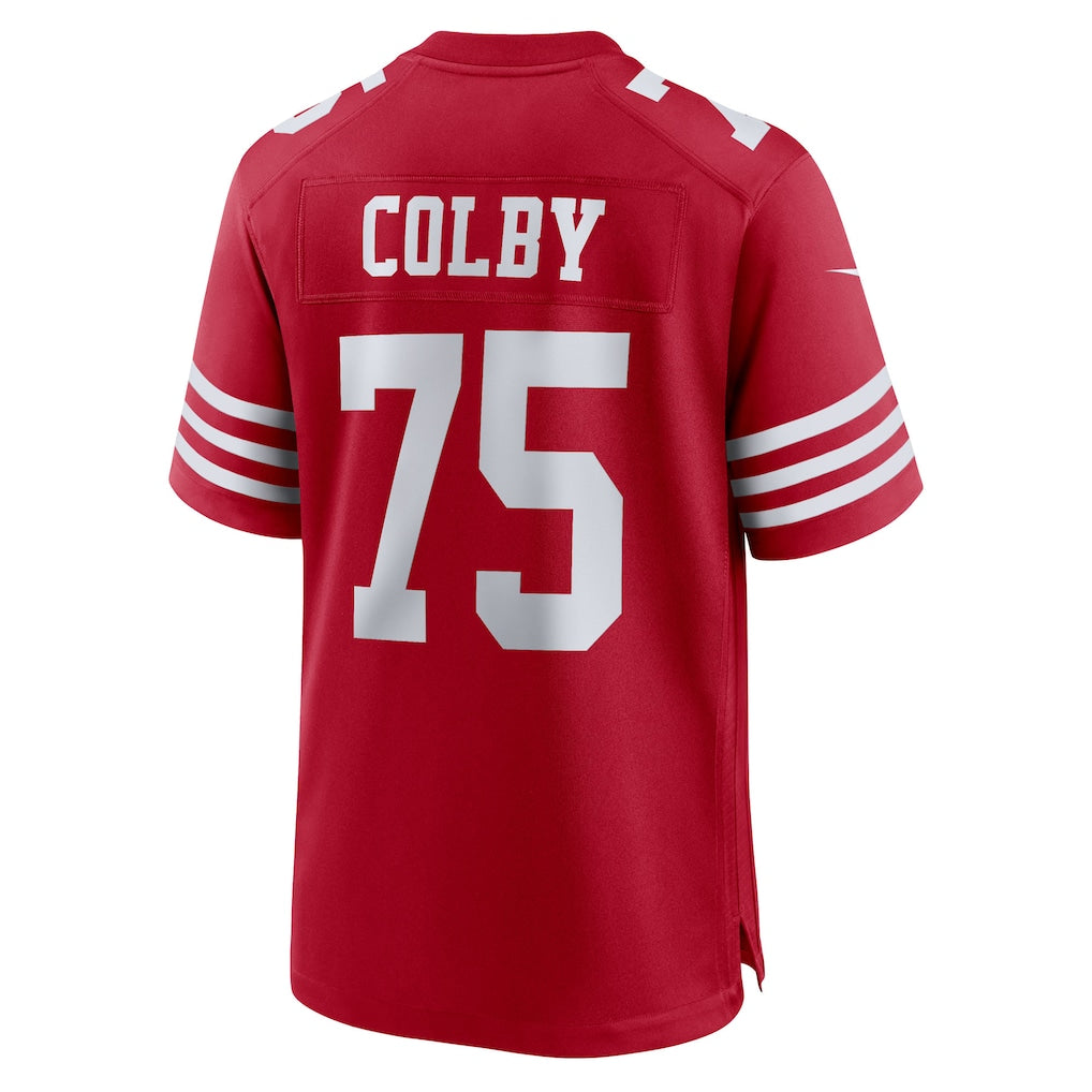 Fenge SF.49ers #75 Connor Colby Scarlet Team Game Jersey