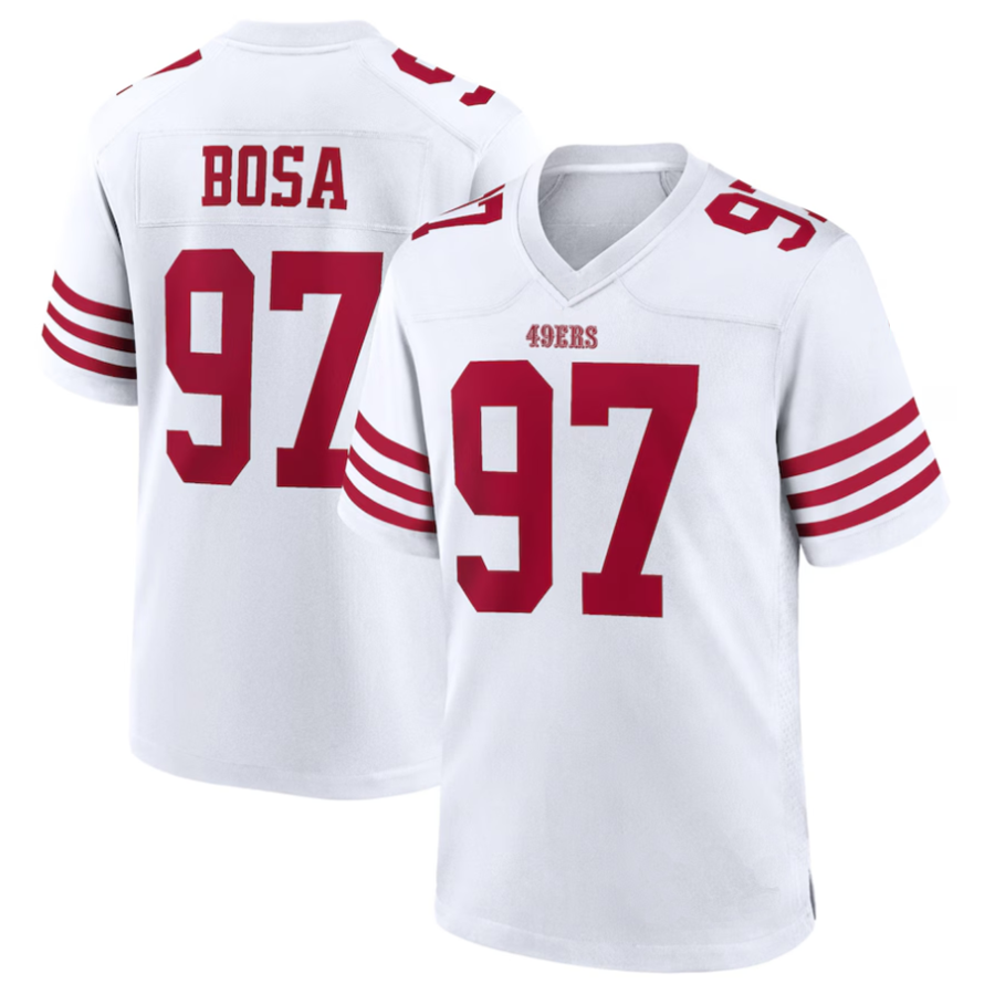 Fenge SF.49ers #97 Nick Bosa Player White Game Stitched Jerseys