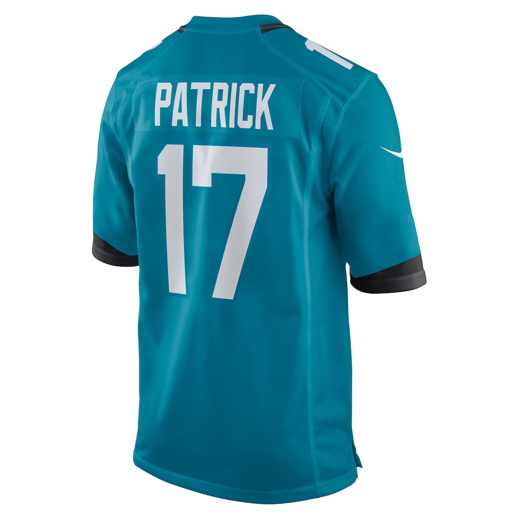 Fenge J.Jaguars #17 Tim Patrick Teal Team Game Jersey
