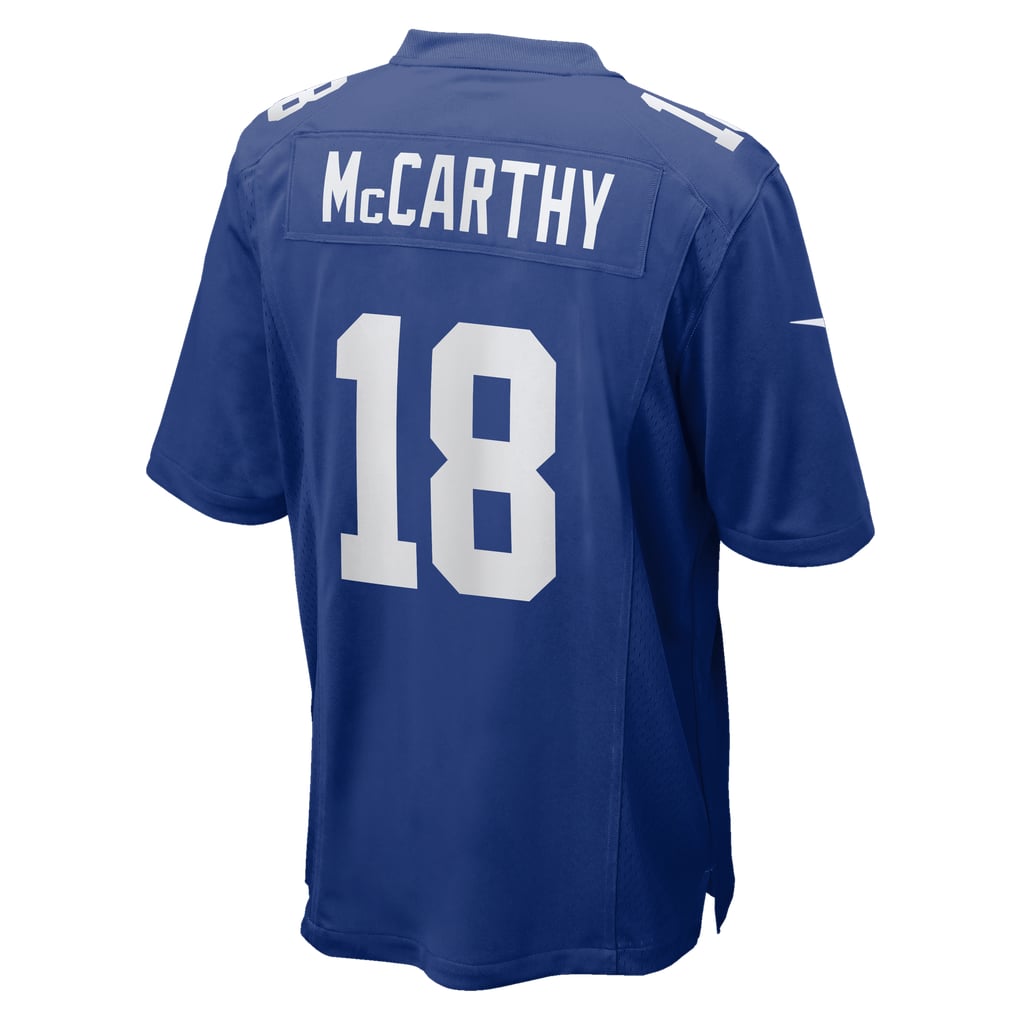 Fenge NY.Giants #18 J.J. McCarthy Royal Team Game Jersey