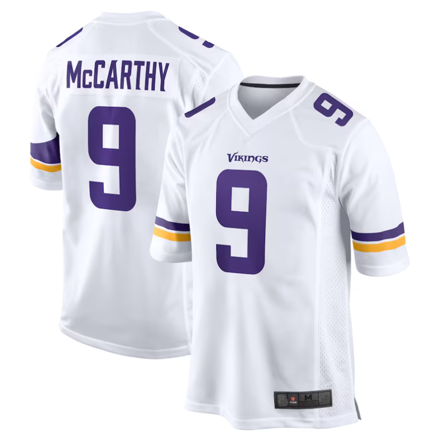 Fenge #9 J.J. McCarthy Player MN.Vikings White Game Stitched Jerseys