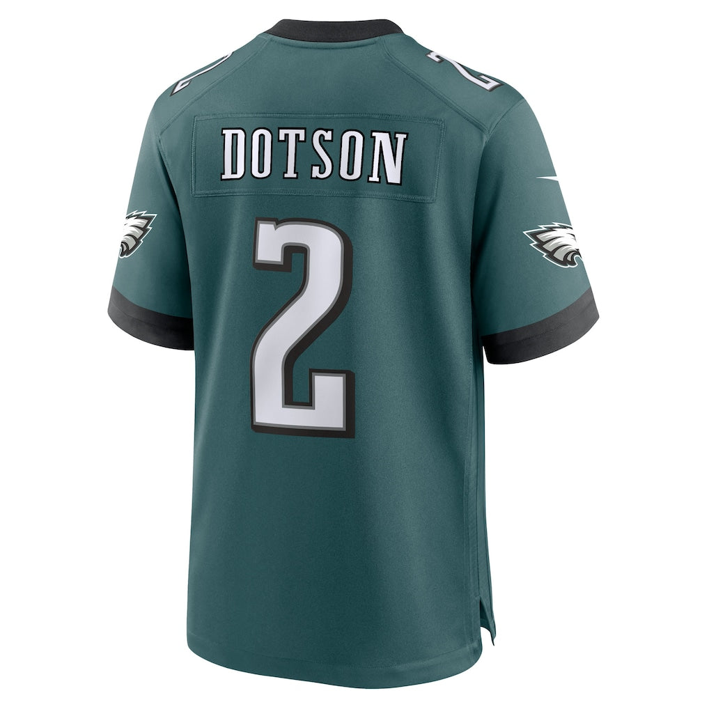 Fenge P.Eagles #2 Jahan Dotson Midnight Green Team Game Jersey