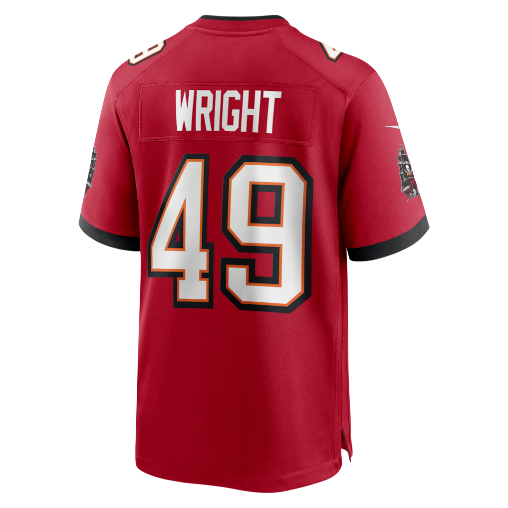 Fenge TB.Buccaneers #49 Owen Wright Red Team Game Jersey