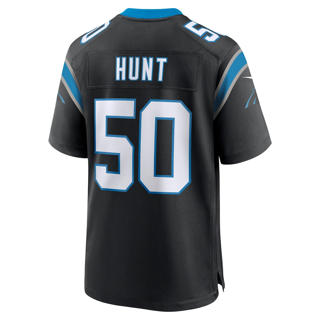Fenge C.Panthers #50 Robert Hunt Black Retired Player Jersey