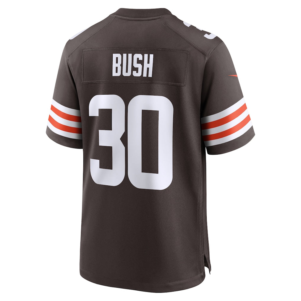 Fenge C.Browns #30 Devin Bush Brown Game Jersey