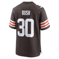 Fenge C.Browns #30 Devin Bush Brown Game Jersey