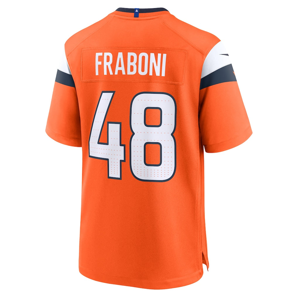 Fenge D.Broncos #48 Mitchell Fraboni Orange Team Game Jersey