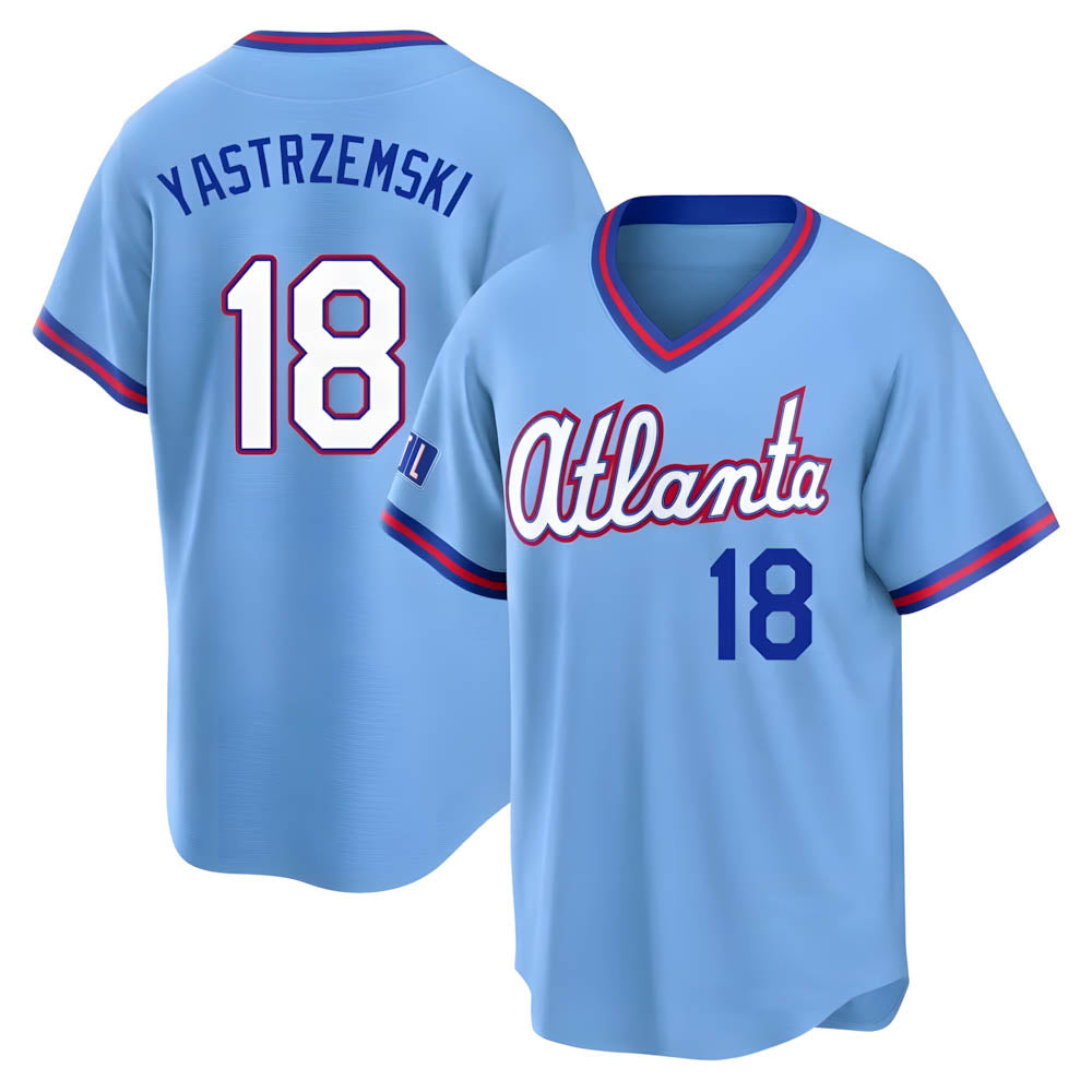 Fenge A.Braves #18 Mike Yastrzemski player Blue Limited Powder 2026 City Connect Stadium Stitched Jerseys