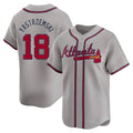 Fenge A.Braves #18 Mike Yastrzemski player Gray Limited Away Stitched Jerseys