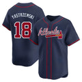 Fenge A.Braves #18 Mike Yastrzemski player Navy Limited Alternate Stitched Jerseys