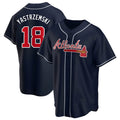 Fenge A.Braves #18 Mike Yastrzemski player Navy Replica Alternate Stitched Jerseys