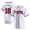 Fenge A.Braves #18 Mike Yastrzemski player White Limited Home Stitched Jerseys
