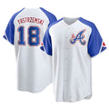 Fenge A.Braves #18 Mike Yastrzemski player White Replica City Connect Stitched Jerseys