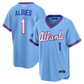 Fenge A.Braves #1 Ozzie Albies Player Powder Blue 2026 City Connect T shirt Stitched Jerseys