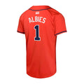 Fenge A.Braves #1 Ozzie Albies Player Red Limited Stitched Jerseys