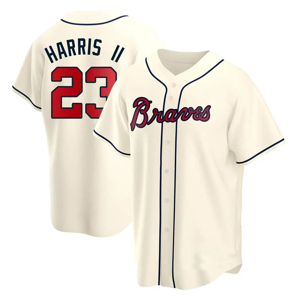 Fenge A.Braves #23 Michael Harris II player Cream Replica Alternate Stitched Jerseys