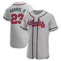 Fenge A.Braves #23 Michael Harris II player Gray Authentic Road Stitched Jerseys