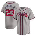 Fenge A.Braves #23 Michael Harris II player Gray Limited Away Stitched Jerseys