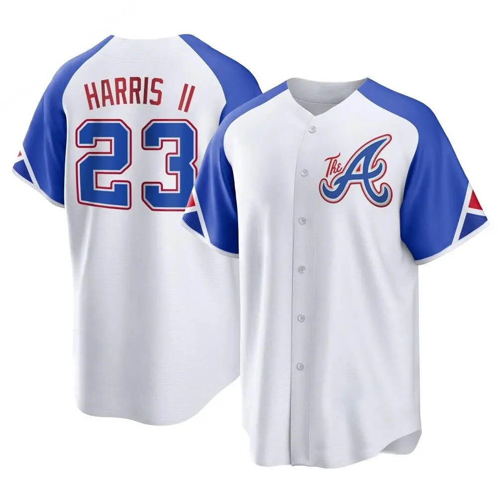 Fenge A.Braves #23 Michael Harris II player White Replica City Connect Stitched Jerseys