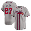 Fenge A.Braves #27 Austin Riley Player Gray Limited Away Stitched Jerseys