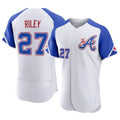 Fenge A.Braves #27 Austin Riley Player White Authentic City Connect Stitched Jerseys