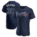 Fenge A.Braves #30 Drake Baldwin player Navy Authentic Alternate Team Stitched Jerseys