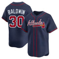 Fenge A.Braves #30 Drake Baldwin player Navy Limited Alternate Stitched Jerseys