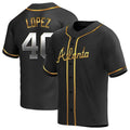 Fenge A.Braves #40 Reynaldo Lopez player Black & Gold Replica en Alternate Stitched Jerseys