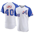 Fenge A.Braves #40 Reynaldo Lopez player White Authentic City Connect Stitched Jerseys