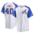 Fenge A.Braves #40 Reynaldo Lopez player White Replica City Connect Stitched Jerseys