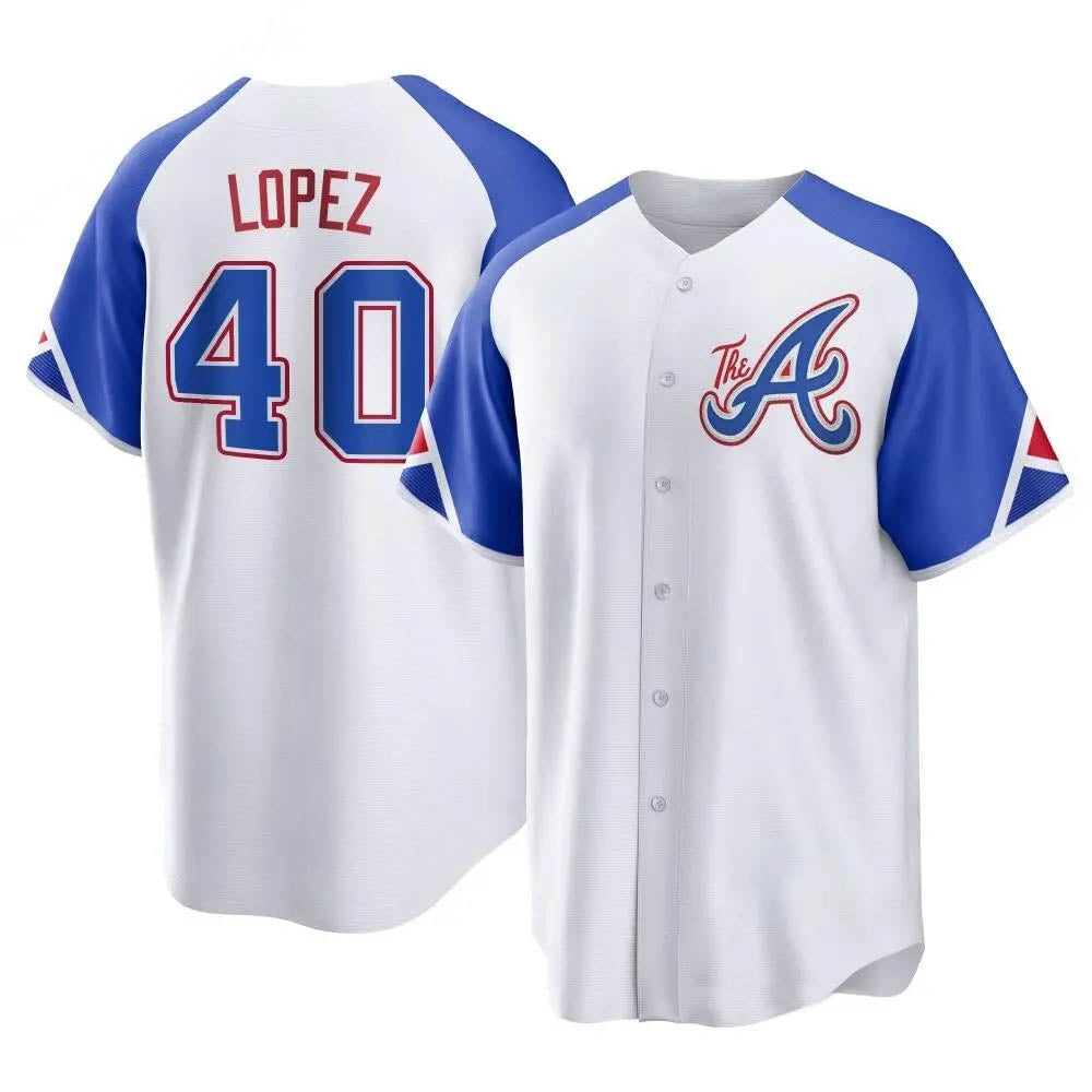 Fenge A.Braves #40 Reynaldo Lopez player White Replica City Connect Stitched Jerseys