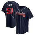 Fenge A.Braves #51 Chris Sale Player Navy City Connect Stitched Jerseys