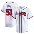 Fenge A.Braves #51 Chris Sale Player White Limited Home Stitched Jerseys
