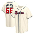 Fenge A.Braves #66 Grant Holmes Player Cream Replica Alternate Stitched Jerseys