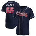 Fenge A.Braves #66 Grant Holmes Player Navy Authentic Alternate Stitched Jerseys