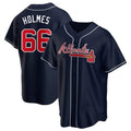 Fenge A.Braves #66 Grant Holmes Player Navy Replica Alternate Stitched Jerseys
